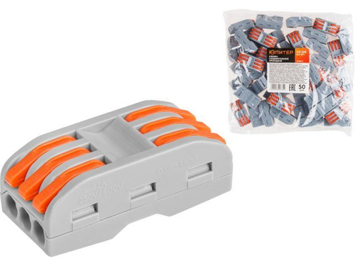 Соединительная клемма проходная 3-ая