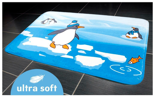 Коврик д/ванны 50*80см Пингвины