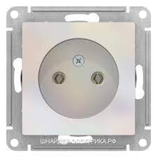 Розетка 1-ая СУ б/з Schneider Жемчуг (под рамку)