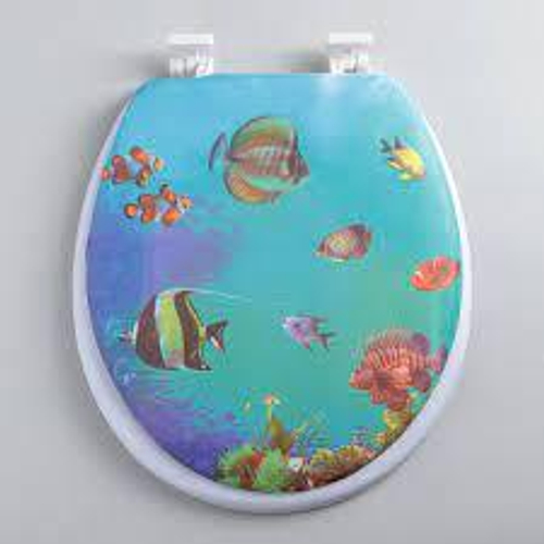 Сиденье для унитаза мягкое "АКВАРИУМ"