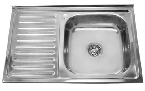 Мойка накладная 800*500  0,6мм правая 160глуб