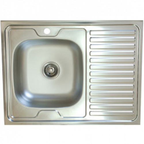 Мойка накладная 800*600  0,4мм левая 135 глуб