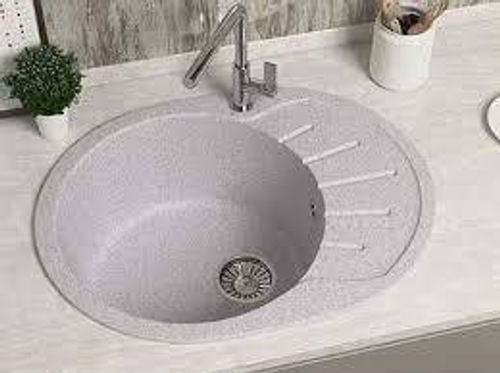 Мойка гранитная "ВИОЛА" 580х460 белая