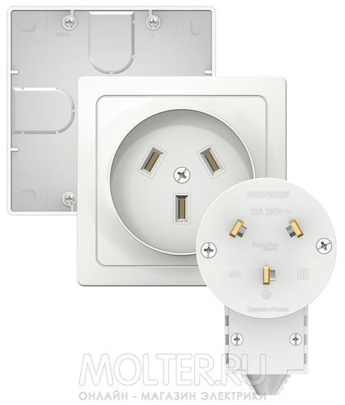 Комплект д/установки эл.плиты 32А Schneider