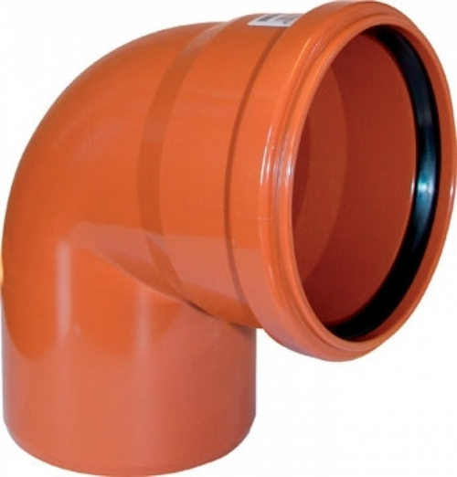Отвод д/нар. канализ. (оранж) 87гр Дн 110