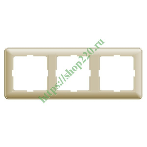 Рамка 3-мест Schneider W59 Бежевая