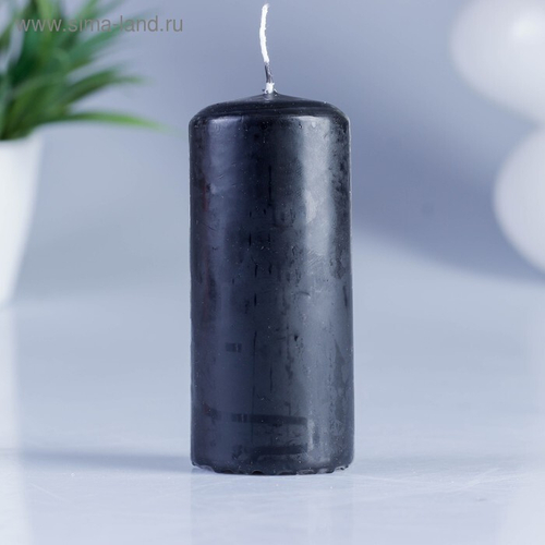 Свеча классическая 4х9 см, чёрная