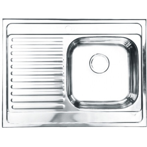 Мойка накладная 800*600  0,6мм правая 160глуб