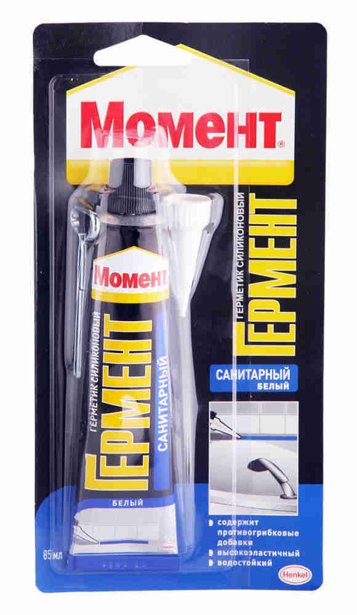 Герметик МОМЕНТ санитарный белый на блист. 70мл