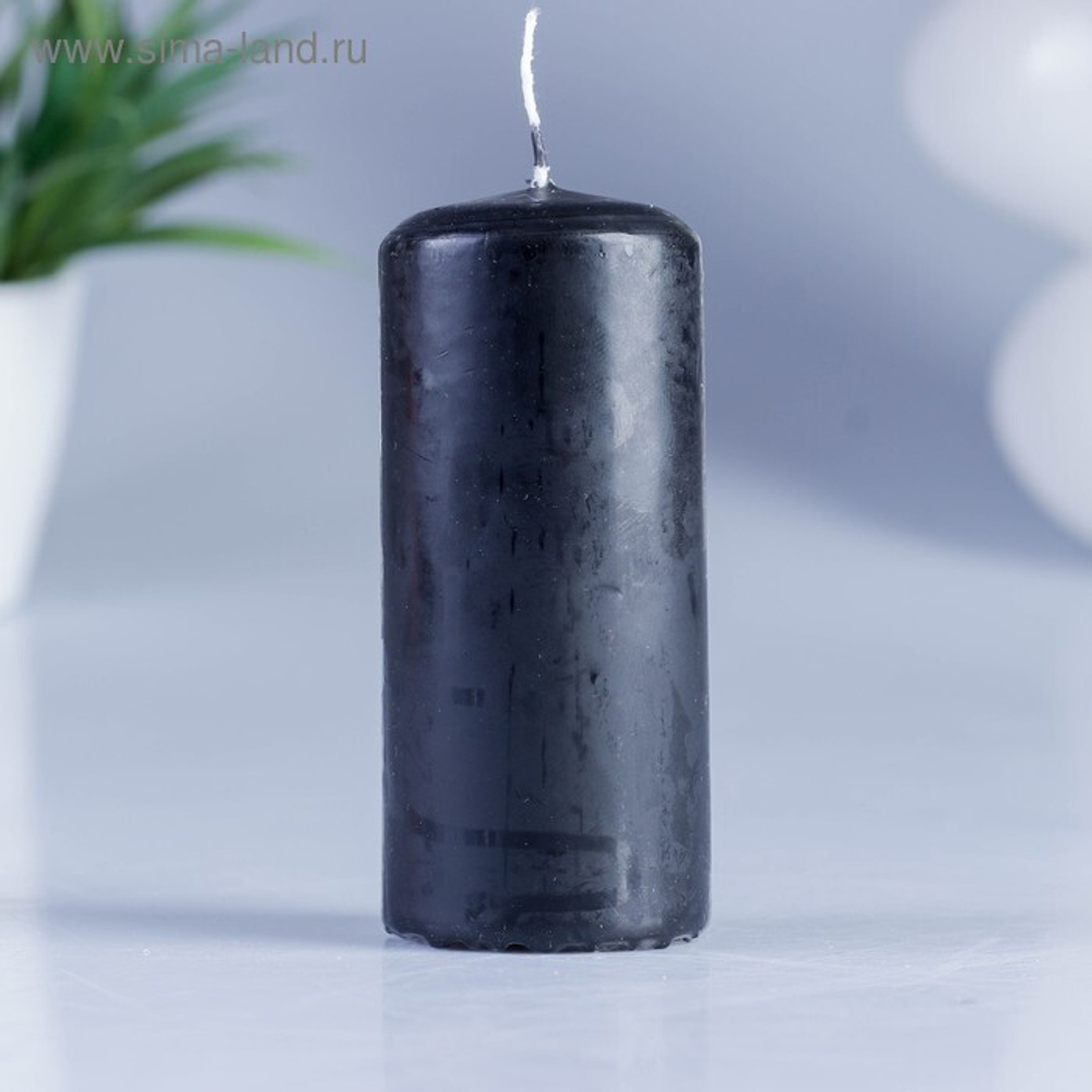 Свеча классическая 4х9 см, чёрная