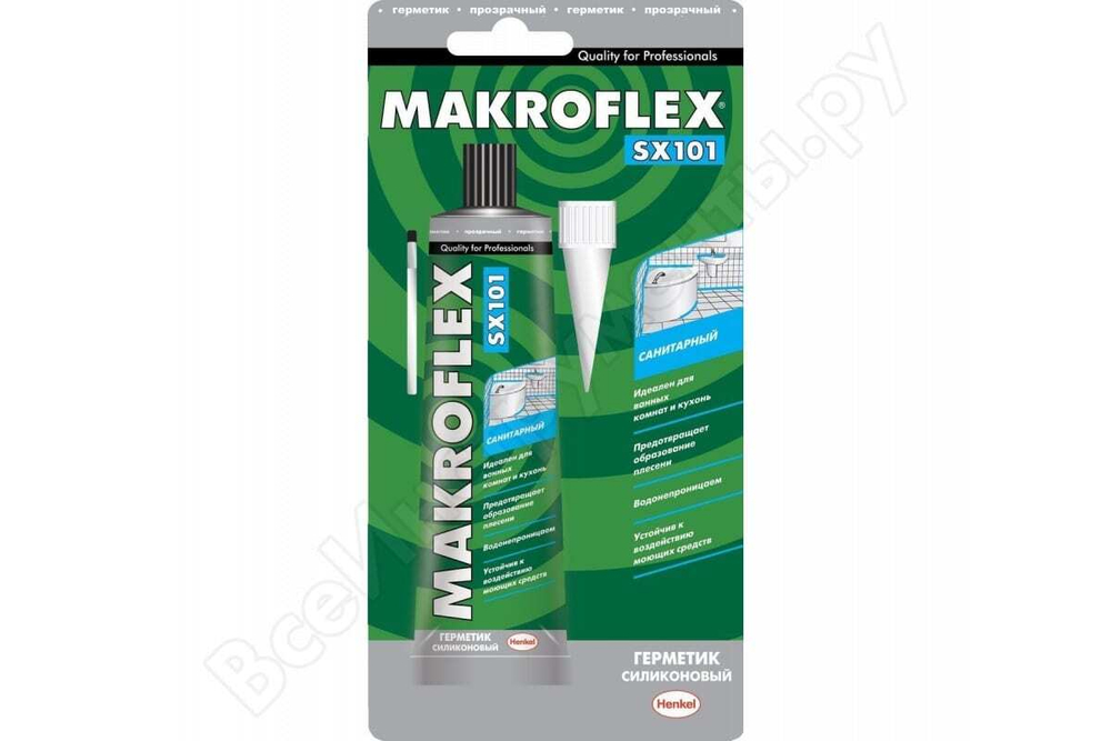 Герметик МАКРОФЛЕКС SX101 силик.санитарный прозрачный 70мл
