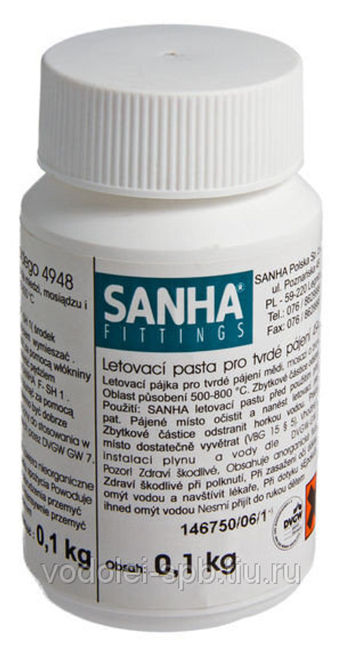 Флюс-паста для мягкого припоя (SANHA) 250гр.